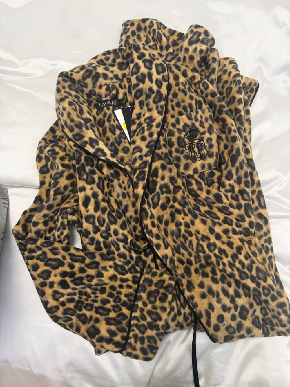 Lauren Ralph Lauren Plush Leopard Robe